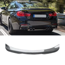 Fits 2015-20 BMW 4 Series F82 M4 Coupe Rear Trunk Spoiler Lip Carbon Fiber Look
