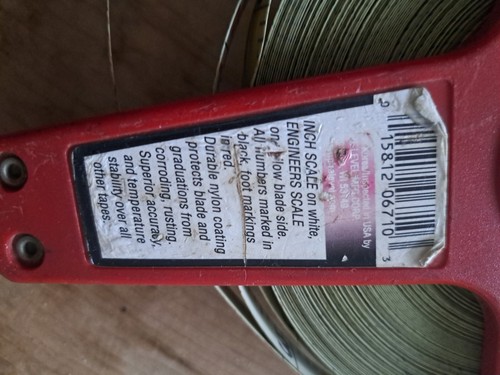 Empire - Nylon Clad Steel Tape 120 Feet Zip Line Tape Measure 2 sided Measure - Picture 11 of 15