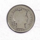 1905 Philadelphia Barber Circulated Dime 10 Cents Silver Coin!
