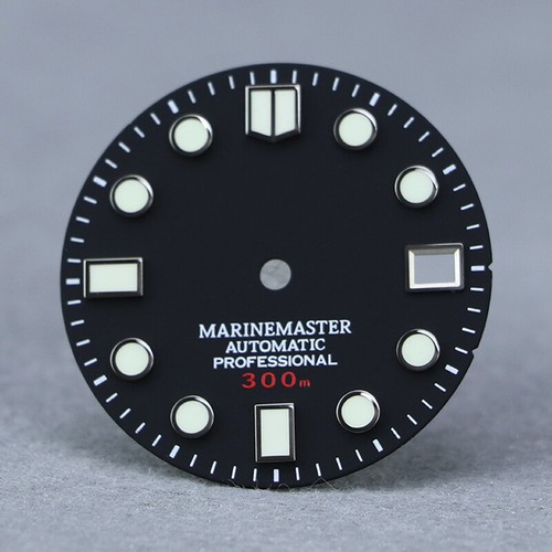 28,5 mm Marine Master mate negro esferas universales tipografía grande skx007 NH35/NH36 - Imagen 5 de 10