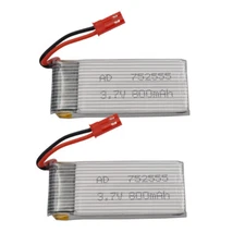 2pcs 3.7V 25C 800 mAh 752555 Polymer Li Battery For JJRC F181 H12C H121W Drone