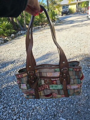 Vintage ETIENNE AIGNER SIGNATURE PURSE TOTE QUILTED PATCHWORK FABRIC Y2K 30222