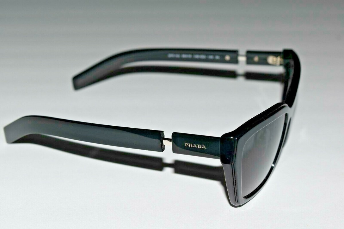 Prada Authentic Black Silver SPR14X 1AB-5S0 56-18-145 Sunglasses