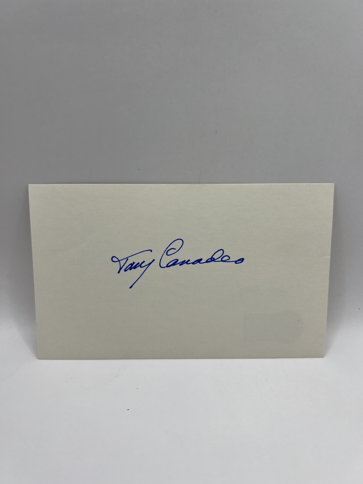 Tony Canadeo Autographed Signed Index Card Beckett COA Auto Packers 