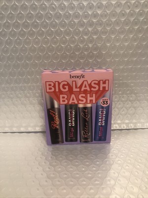 BENEFIT BIG LASH BASH 4 Pc Mini Mascara Set-Roller Lash/BadGal Bang/They re Real