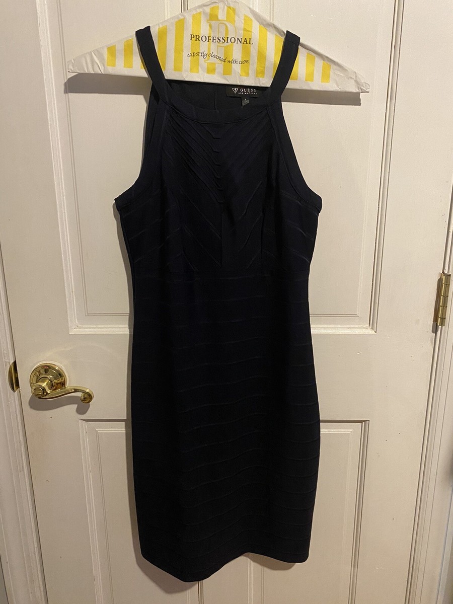 guess navy blue dress Women’s Size 6 line silhouette Mini length 2023 Spring Ice Skating Dress Red Color:BEET RED