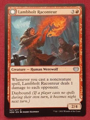 Magic The Gathering INNISTRAD CRIMSON VOW LAMBHOLT RACONTEUR red card MTG