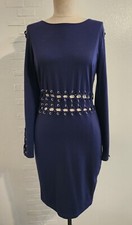 Venus dark blue tight bodycon dress