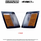 84-87 Grand National Turbo T-Type Black Headlight Side Marker Light Lenses PAIR