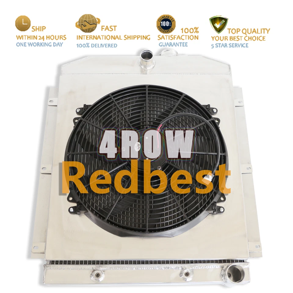 Ventilador de cubierta de radiador de 4 filas para Chevrolet Fleetmaster/camión/camión Fleetline 47-54 Foto 2 de 4