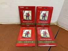 Lot of 4- Canon Photo Paper Plus Glossy II 5"x7" 20 Sheets Per Pack  (80 Total)