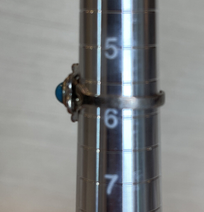 Sterling Silver Turquoise Ring Size Between 5 1/2… - image 3