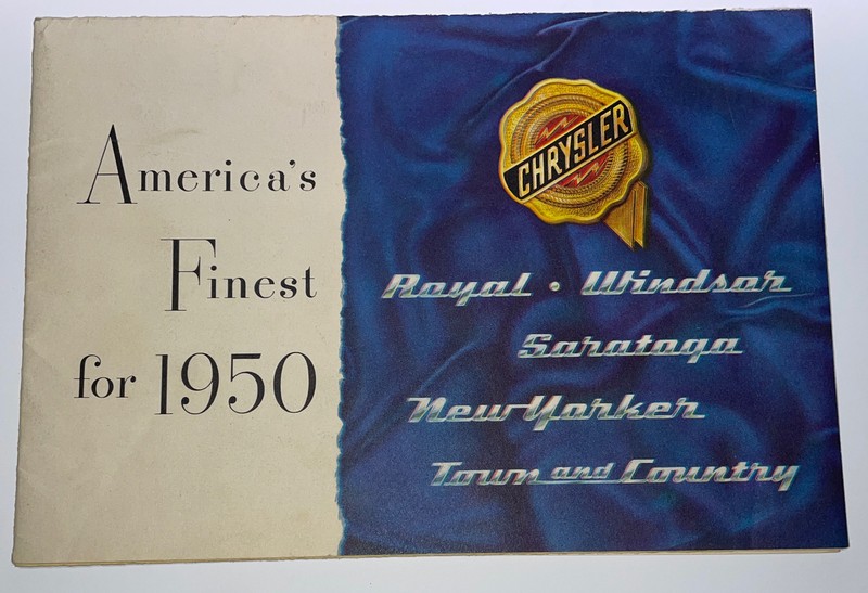 1950 CHRYSLER AMERICA'S FINEST FOR 1950  DEALERSHIP SALES BROCHURE ORIGINAL 
