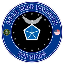 Cold War Veteran 5th Corps Bumper Sticker Military Vinyl Soldier Decal 5"