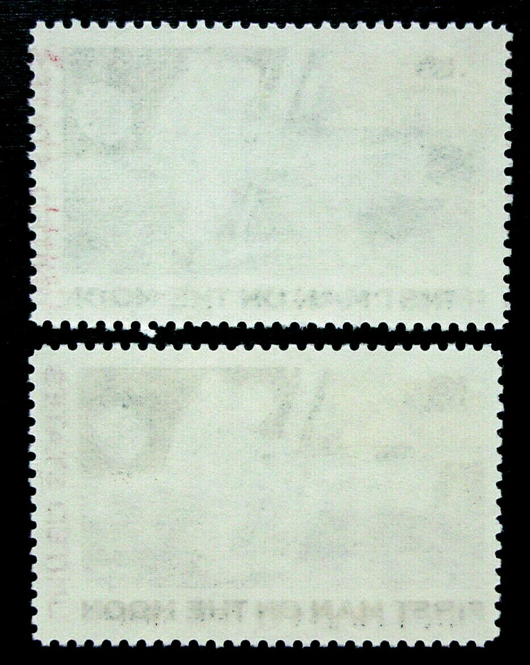 US, 1969 Airmail, Man on Moon, Scott C76 Variants, Offset & Mis-perfed, MNH - Image 2 of 4