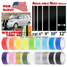 Matte Color Racing Stripes Vinyl Wrap Decal For Scion XB Sticker 25FT / 50FT