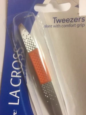 La Cross by Sally Hansen Slant Tweezers with Comfort Grip NEW + SEALED.