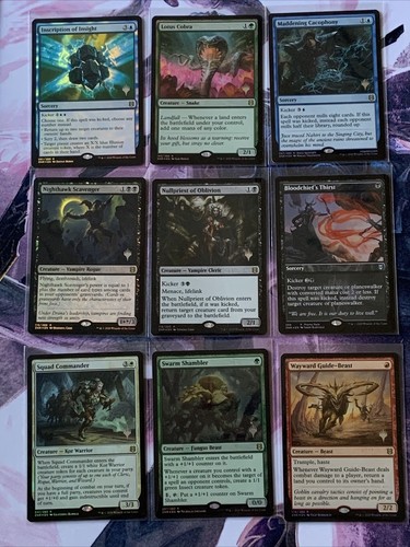 Lotus Cobra Dark Frame UNC X9 Zendikar Resurgence Foil Promo Pack Card 