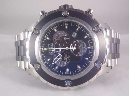Invicta Men's 52mm Reserve Subaqua Black Silver SS Chronograph Watch 5216 - Picture 2 of 13