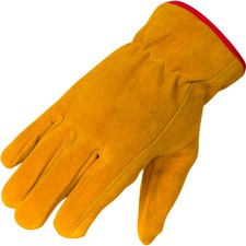 Kids Leather Work Gloves Soft Suede Cowhide Leather Sizes for ages 3-14