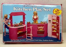 Vintage 1985 Arco Barbie Kitchen Play Set Jem Lindsey PLEASE READ