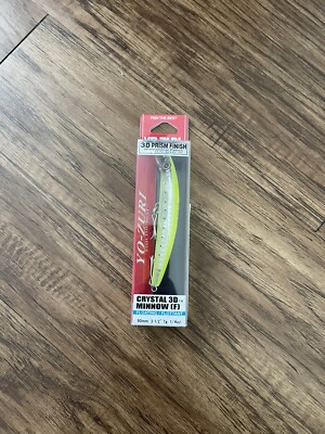 Yo-Zuri Fishing Lure F1146B Crystal 3D Minnow F 3-1/2 1/4 oz Silver Floating