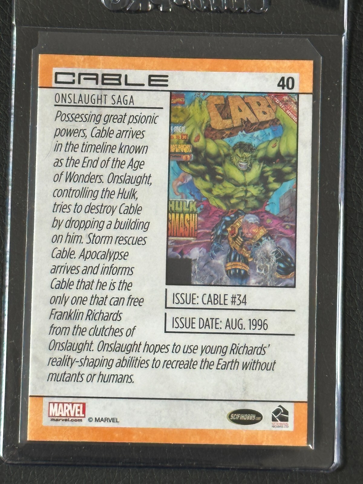 2014 Rittenhouse Marvel Universe #40 Onslaught Saga - Cable | eBay