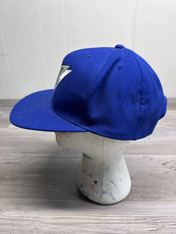 De colección American Needle NFL Detroit Lions Gorra Gorra Snapback Billete Plano Cosido Azul Foto 4 de 4