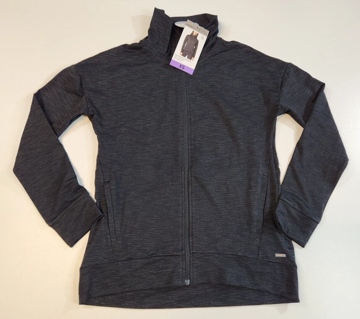 MONDETTA Women s Black Space Dye Sweatshirt Size XS X Small Full