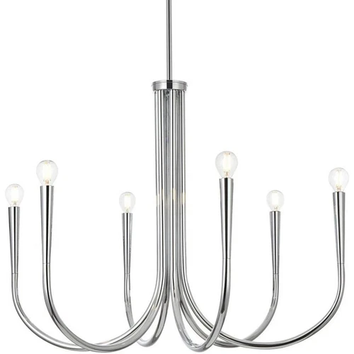 Chandelier Ceiling Light Fixture Farmhouse Chrome Foyer Living Dining Room 30" - Picture 5 of 9