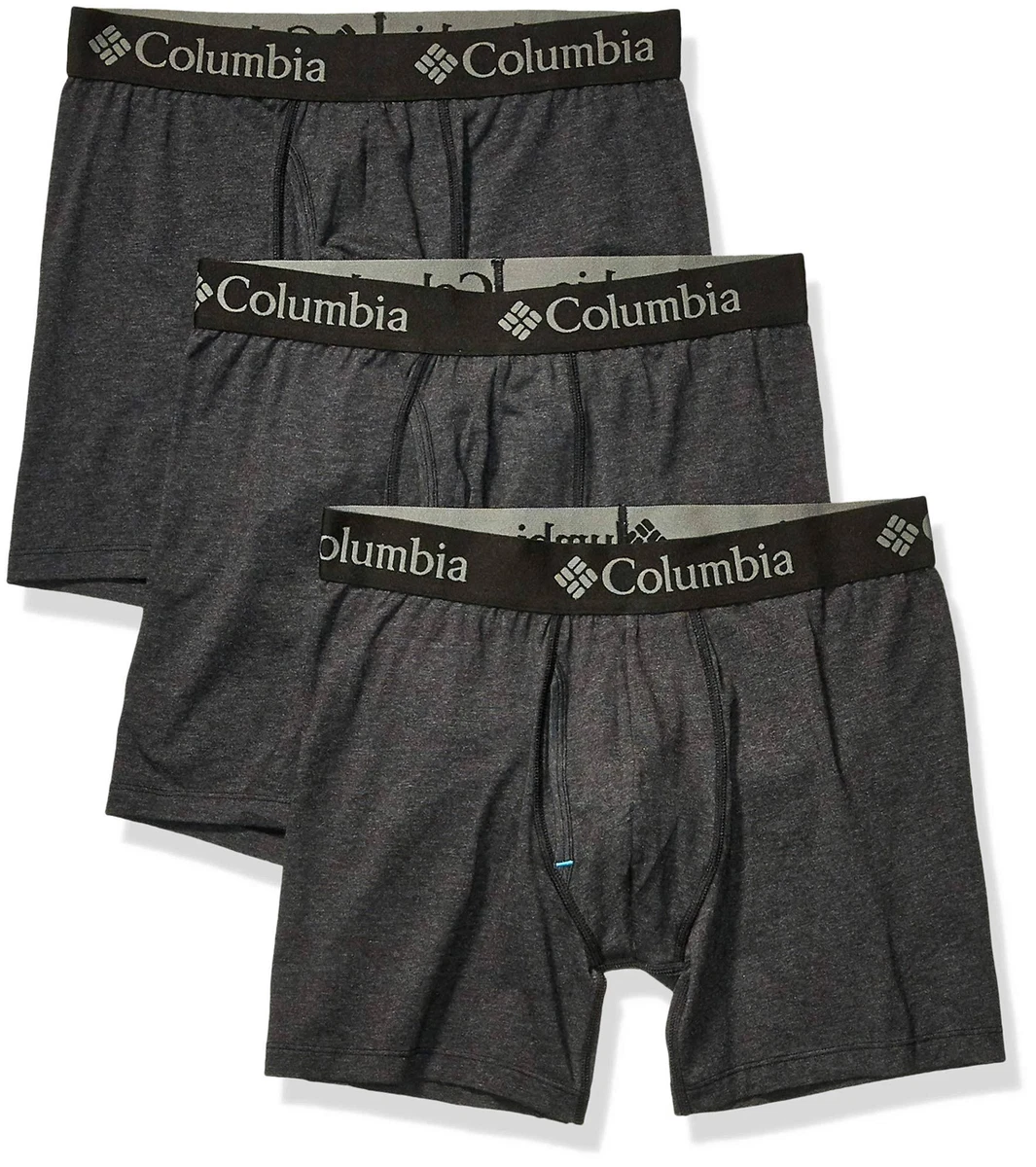 Mens Columbia Performance Tri-Blend Stretch Boxer Brief 3 Pack - Lg - NEW  IN BOX