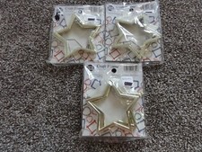 NEW SET OF 3 STAR SHAPED GOLD CRAFT FRAMES PACKAGES   6 FRAMES TOTAL