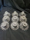 1950’s Vintage Glass Boopie Berwick Anchor Rolled Edge Candle Holders Set Of 10