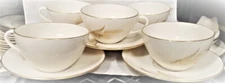 Set of 5 Lenox Wheat R442 Oversized Cup & Saucer Sets