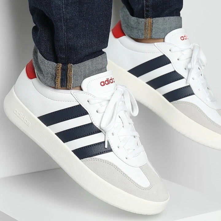 Adidas Barreda Mens Athletic Shoes White Sneakers Footwear  display picture 1