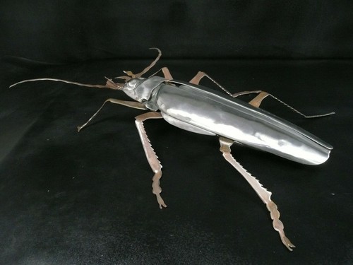 Handmade Welded Steel Beetle (Titanus Gigantius) Sculpture - Picture 2 of 12