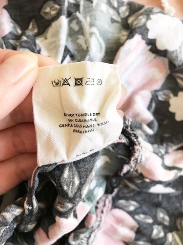 SPELL DESIGNS Dress Size XS Black Floral Short Sleeve Pockets Rayon Winona Mini - Picture 8 of 8