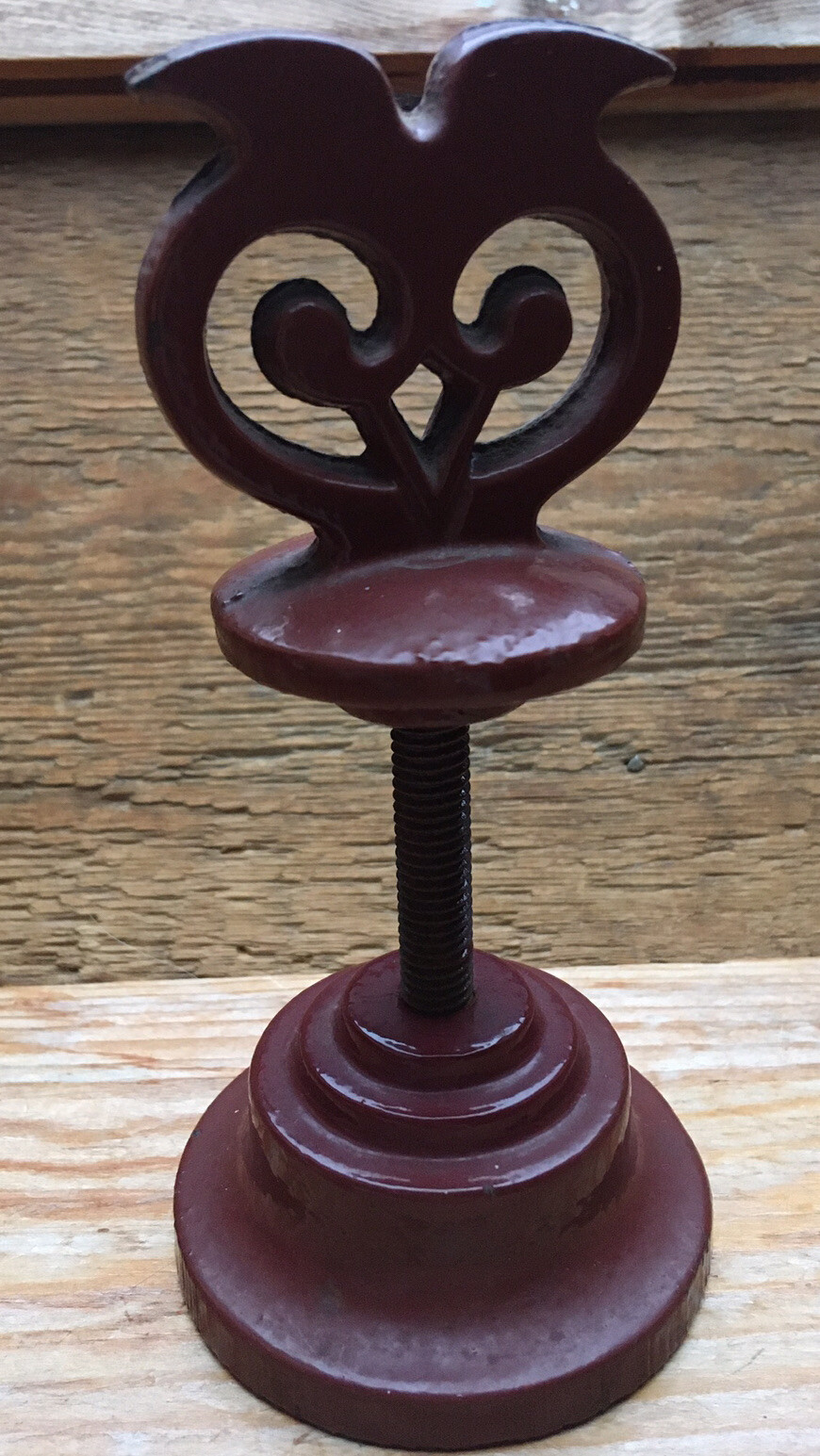Vintage Cast Iron String Holder/Owl Design/R Welch Design/Victor, England/Red eBay