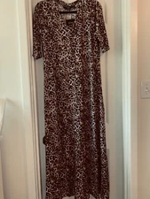 ATTITUDES by RENEE Reg Como Jersey Illusion Waist Maxi Dress PURFECT PRINT sz SM