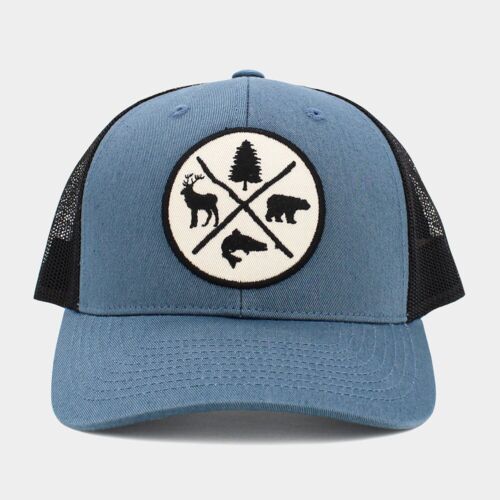 Hat Outdoors Fishing Baseball Trucker Mesh Cap Adjustable SnapBack Hiking Trail