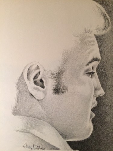 ELVIS NEWLY DISCOVERED DRAWINGS OF ELVIS PRESLEY BY BETTY HARPER 1979 - Picture 4 of 11