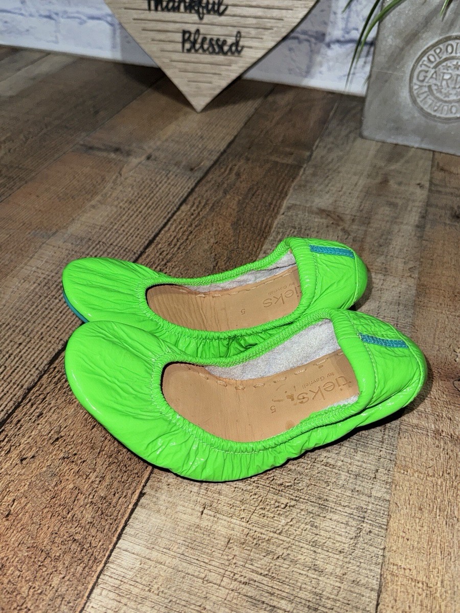 Tieks Ballet Flats Size Galactic Green Neon