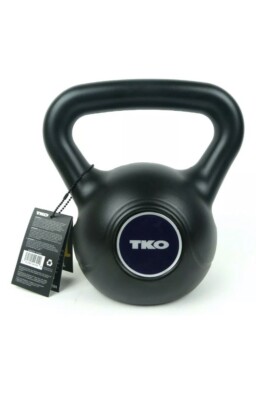 TKO 10 lb. Kettlebell Crossfit Weight Black Plastic Coated 10 Pounds