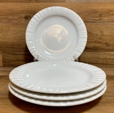 SET OF 4 - CORNING CORELLE - FRENCH WHITE - 8" PORCELAIN DEEP SALAD PASTA PLATES