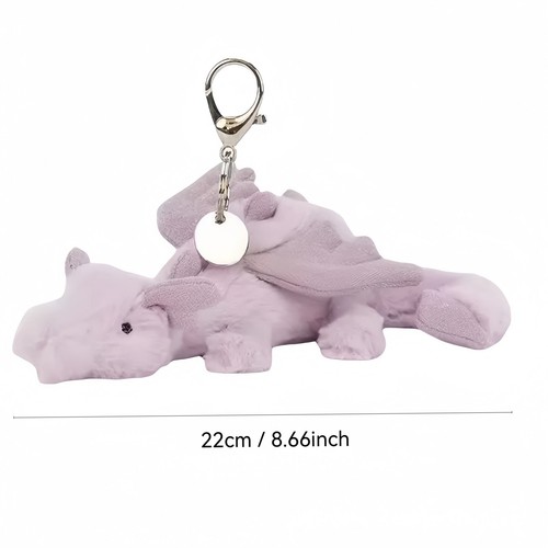 Jell-ycat Lavender Dragon Bag Charm Keyring Little Soft Plush Toy - NEW - Picture 2 of 4