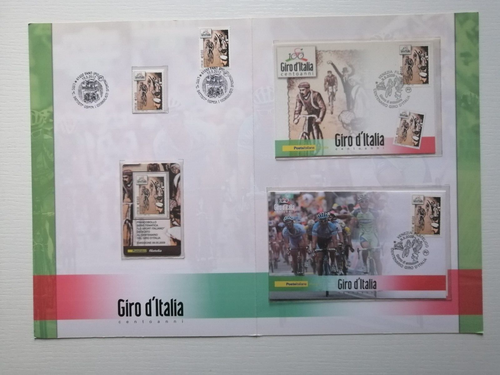 FOLDER - SPORT , GIRO D' ITALIA , 100 ANNI - FILATELIA POSTE ITALIANE - 2009 - Foto 2 di 2