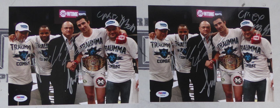Foto firmada por Daniel Cormier Luke Rockhold Scott Coker Bob Cook 8x10 PSA/DNA UFC Foto 3 de 4