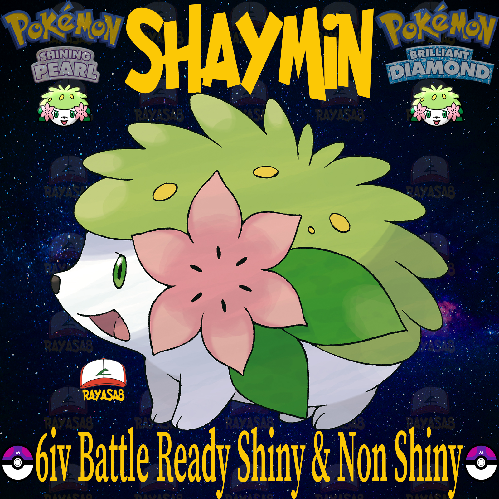 🌟Shaymin Mythical Shiny & Non Shiny Pokemon Brilliant Diamond & Shining  Pearl🌟