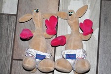 LOT OF 2 Vintage 1988 Applause Sugar Roo Kangaroo Boxing Stuffed Toys