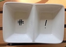 Rae Dunn " "  " " Office/Trinkets Divided Ceramic Dish NEW 